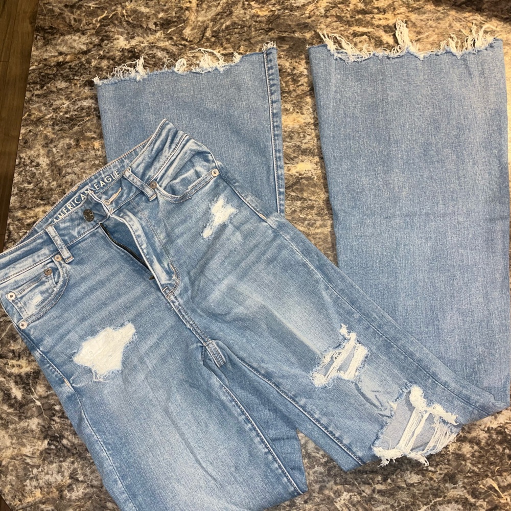 American Eagle Outfitters Next Level Stretch Super Hi-Rise Flare Jeans